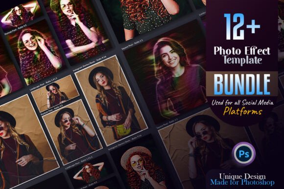 Download Photo Effect Template Bundle Design - Premium Resources